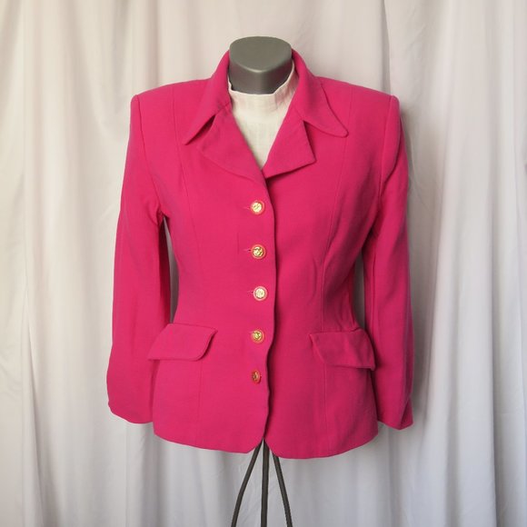 Holt Renfrew Collection Fuschia Wool Blazer - Picture 2 of 9